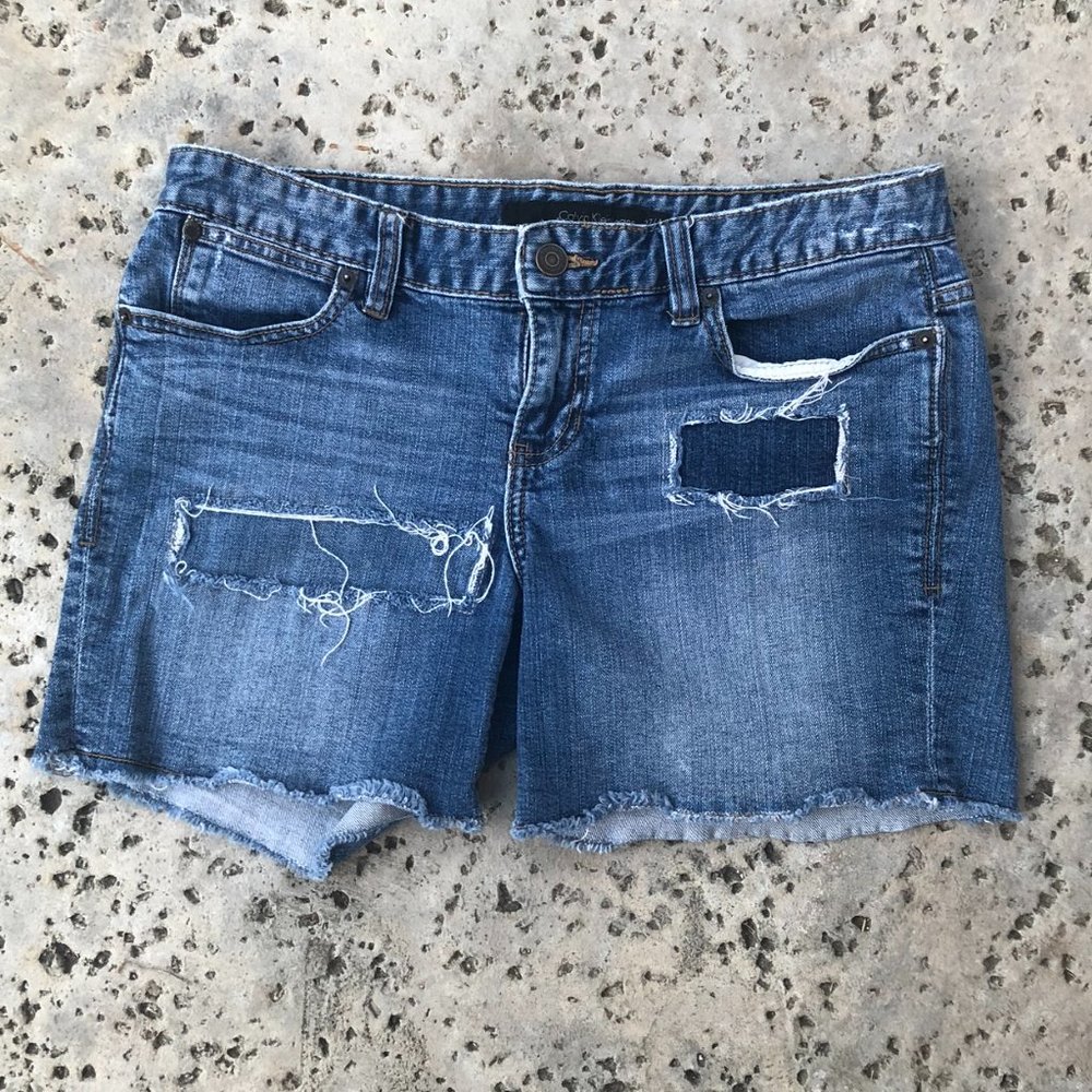 Vintage Calvin Klein Jean Distressed Patchwork - Picture 3 of 7